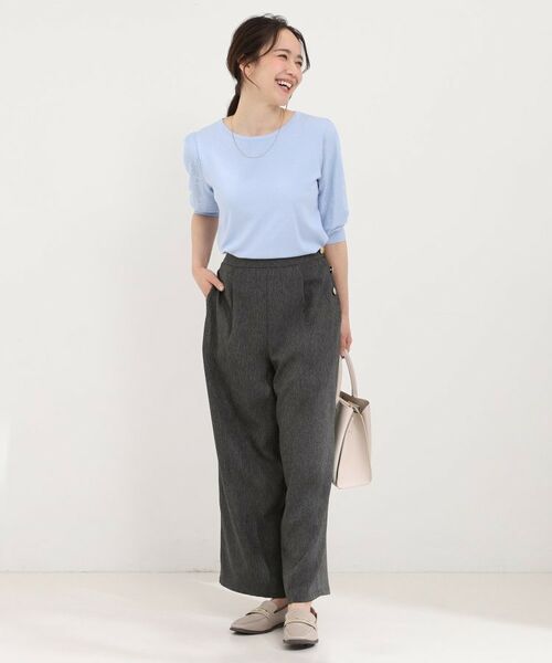 SHOO・LA・RUE / シューラルー パンツ | サイドボタンデニム風ワイドパンツ | 詳細3