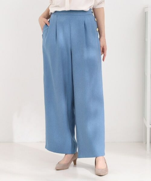 SHOO・LA・RUE / シューラルー パンツ | サイドボタンデニム風ワイドパンツ | 詳細9