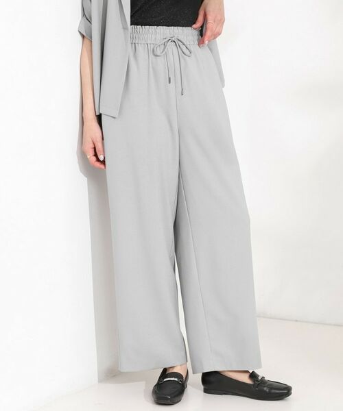 SHOO・LA・RUE / シューラルー パンツ | 【着丈選べる/イージーケア】イージーワイドパンツ（グレー(012)）