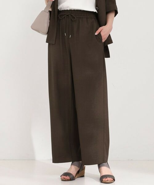 SHOO・LA・RUE / シューラルー パンツ | 【着丈選べる/イージーケア】イージーワイドパンツ（ブラウン(044)）