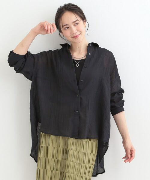 SHOO・LA・RUE / シューラルー シャツ・ブラウス | コットンライク長袖シャツ | 詳細1