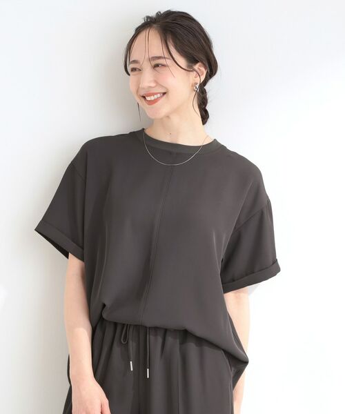 SHOO・LA・RUE / シューラルー シャツ・ブラウス | 【ひんやり/UV】さらさらぷるんリブトップス | 詳細1