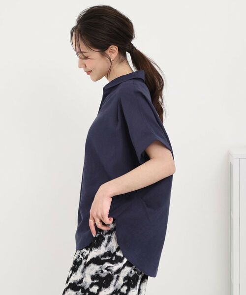 SHOO・LA・RUE / シューラルー シャツ・ブラウス | フレンチリネンドルマンスキッパー | 詳細10