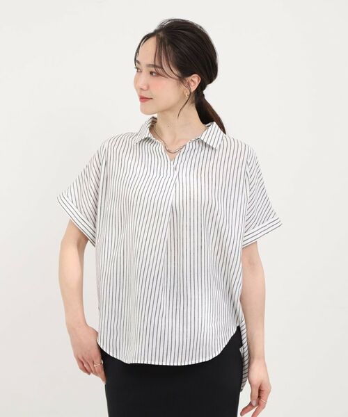 SHOO・LA・RUE / シューラルー シャツ・ブラウス | フレンチリネンドルマンスキッパー | 詳細13