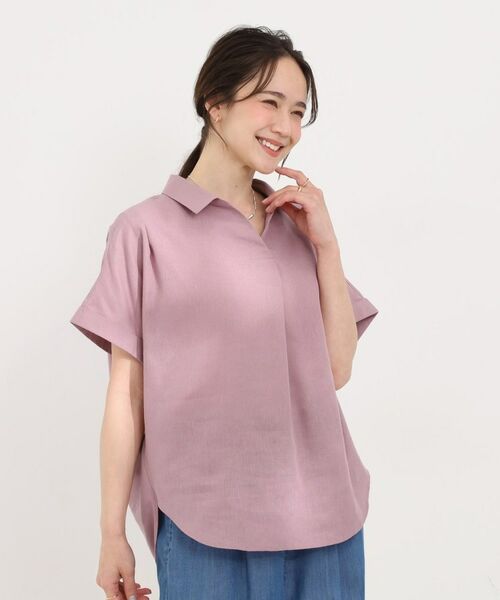 SHOO・LA・RUE / シューラルー シャツ・ブラウス | フレンチリネンドルマンスキッパー | 詳細5