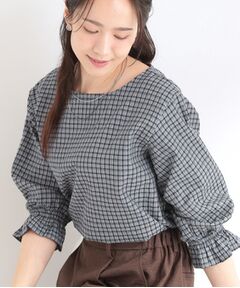 SHOO・LA・RUE / シューラルー シャツ・ブラウス | 【セットアップ可】サッカーチェック柄ブラウス