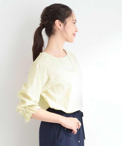 SHOO・LA・RUE / シューラルー シャツ・ブラウス | 【セットアップ可】サッカーチェック柄ブラウス | 詳細10