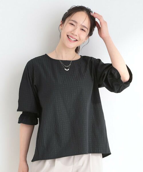 SHOO・LA・RUE / シューラルー シャツ・ブラウス | 【セットアップ可】サッカーチェック柄ブラウス | 詳細17