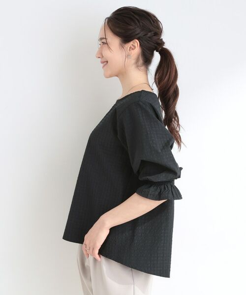 SHOO・LA・RUE / シューラルー シャツ・ブラウス | 【セットアップ可】サッカーチェック柄ブラウス | 詳細18