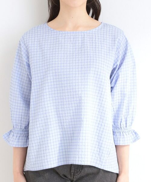 SHOO・LA・RUE / シューラルー シャツ・ブラウス | 【セットアップ可】サッカーチェック柄ブラウス | 詳細21