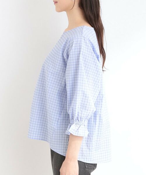 SHOO・LA・RUE / シューラルー シャツ・ブラウス | 【セットアップ可】サッカーチェック柄ブラウス | 詳細22
