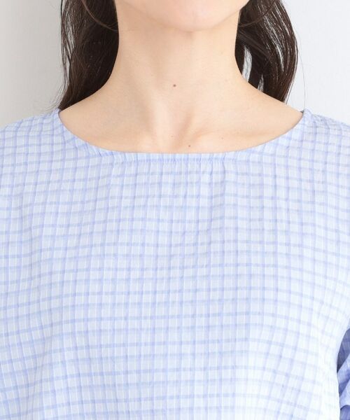 SHOO・LA・RUE / シューラルー シャツ・ブラウス | 【セットアップ可】サッカーチェック柄ブラウス | 詳細24