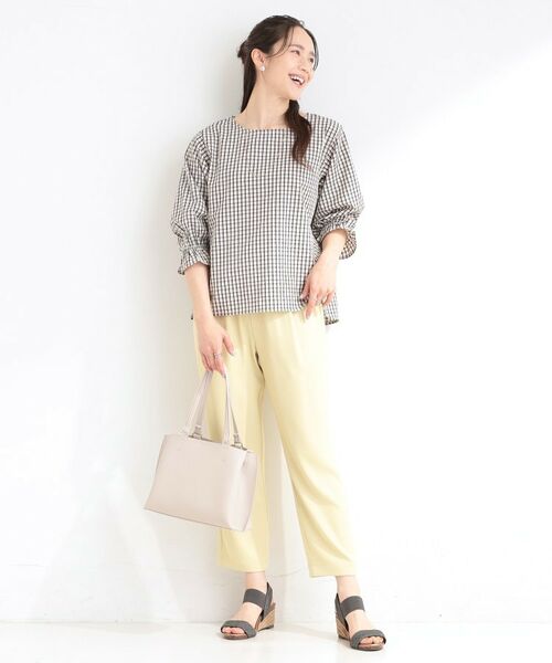 SHOO・LA・RUE / シューラルー シャツ・ブラウス | 【セットアップ可】サッカーチェック柄ブラウス | 詳細3