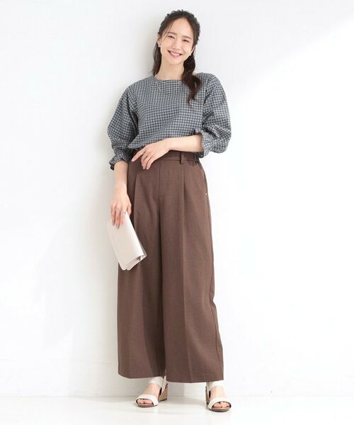 SHOO・LA・RUE / シューラルー シャツ・ブラウス | 【セットアップ可】サッカーチェック柄ブラウス | 詳細7