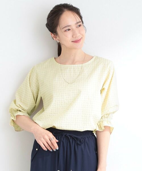 SHOO・LA・RUE / シューラルー シャツ・ブラウス | 【セットアップ可】サッカーチェック柄ブラウス | 詳細9