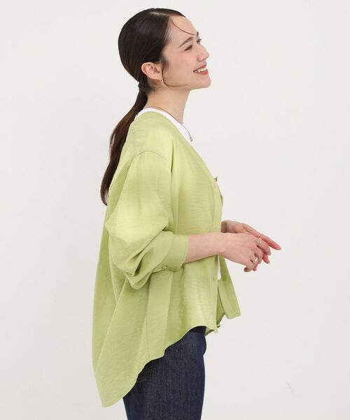 SHOO・LA・RUE / シューラルー シャツ・ブラウス | シアーVネックブラウス | 詳細10