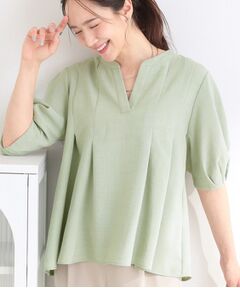 SHOO・LA・RUE / シューラルー シャツ・ブラウス | 【イジケア】麻調スキッパーブラウス