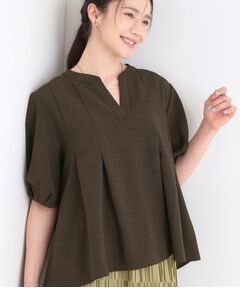 SHOO・LA・RUE / シューラルー シャツ・ブラウス | 【イジケア】麻調スキッパーブラウス