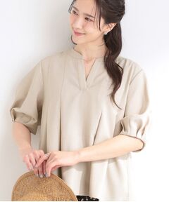 SHOO・LA・RUE / シューラルー シャツ・ブラウス | 【イジケア】麻調スキッパーブラウス