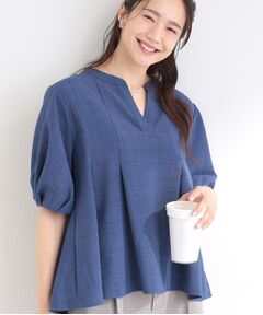 SHOO・LA・RUE / シューラルー シャツ・ブラウス | 【イジケア】麻調スキッパーブラウス