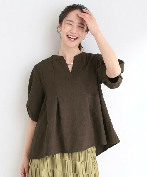 SHOO・LA・RUE / シューラルー シャツ・ブラウス | 【イジケア】麻調スキッパーブラウス | 詳細5