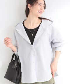 SHOO・LA・RUE / シューラルー シャツ・ブラウス | ストライプフードシャツ