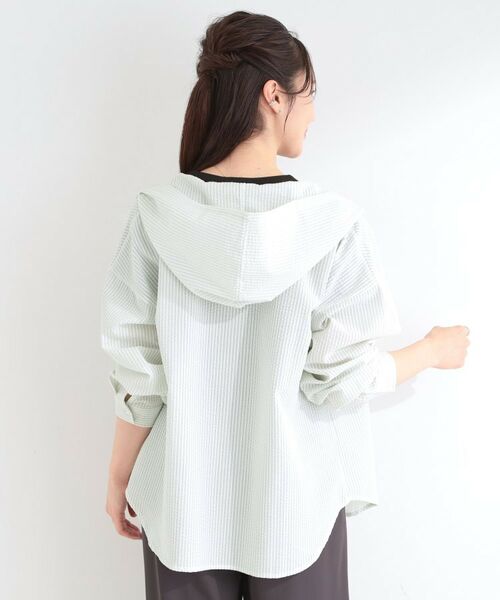 SHOO・LA・RUE / シューラルー シャツ・ブラウス | ストライプフードシャツ | 詳細10