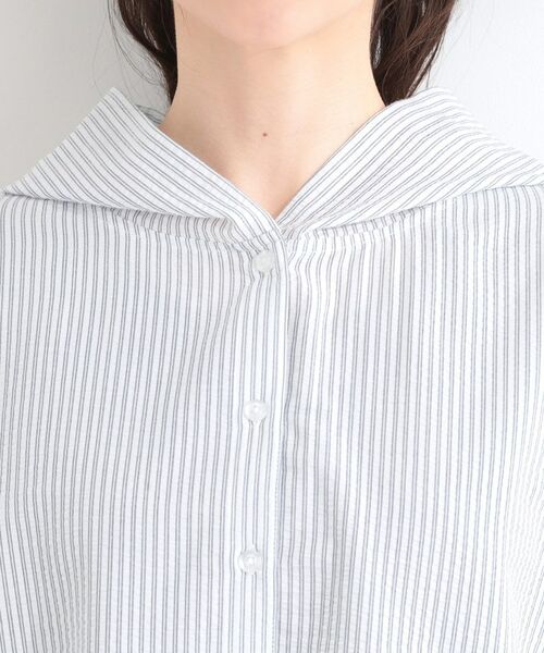 SHOO・LA・RUE / シューラルー シャツ・ブラウス | ストライプフードシャツ | 詳細16