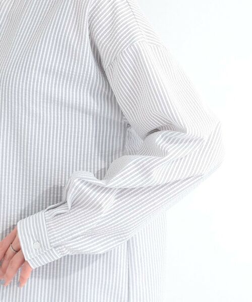 SHOO・LA・RUE / シューラルー シャツ・ブラウス | ストライプフードシャツ | 詳細17