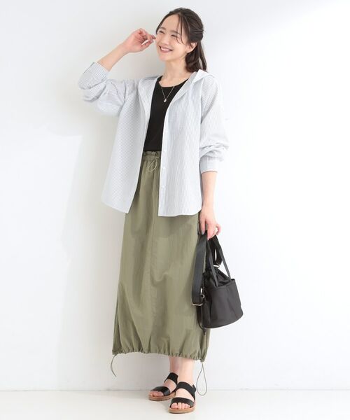 SHOO・LA・RUE / シューラルー シャツ・ブラウス | ストライプフードシャツ | 詳細3