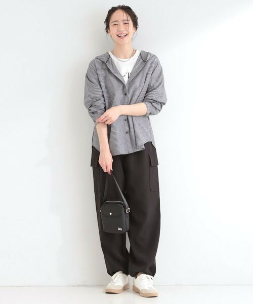 SHOO・LA・RUE / シューラルー シャツ・ブラウス | ストライプフードシャツ | 詳細7