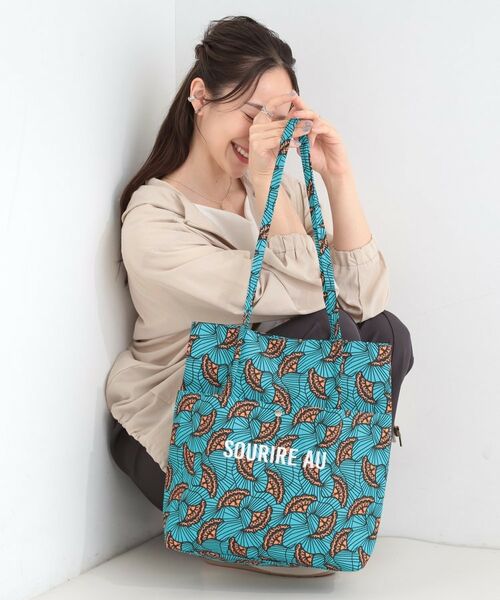 SHOO・LA・RUE / シューラルー トートバッグ | ラタプリントトートバッグ(ブルー(192))