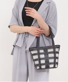 SHOO・LA・RUE / シューラルー トートバッグ | 格子レイヤードトートバッグ