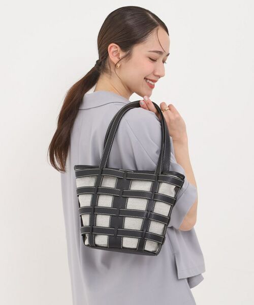 SHOO・LA・RUE / シューラルー トートバッグ | 格子レイヤードトートバッグ | 詳細1