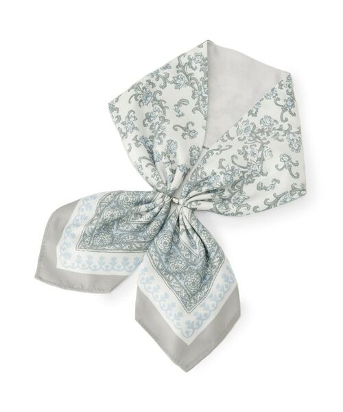 SHOO・LA・RUE / シューラルー バンダナ・スカーフ | 【接触冷感／UVカット】ひんやりワンタッチスカーフ（グレー(412)）