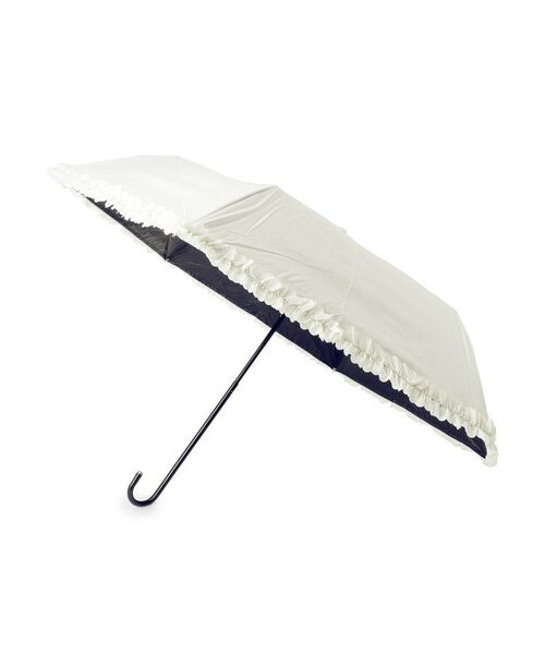 SHOO・LA・RUE / シューラルー 傘 | 【晴雨兼用】ヒートカットフリル折りたたみ傘【because】(アイボリー(004))