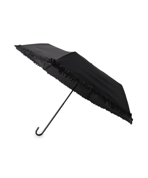 SHOO・LA・RUE / シューラルー 傘 | 【晴雨兼用】ヒートカットフリル折りたたみ傘【because】(ブラック(019))