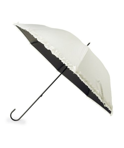 SHOO・LA・RUE / シューラルー 傘 | 【晴雨兼用】ヒートカットフリル長傘【because】（アイボリー(004)）