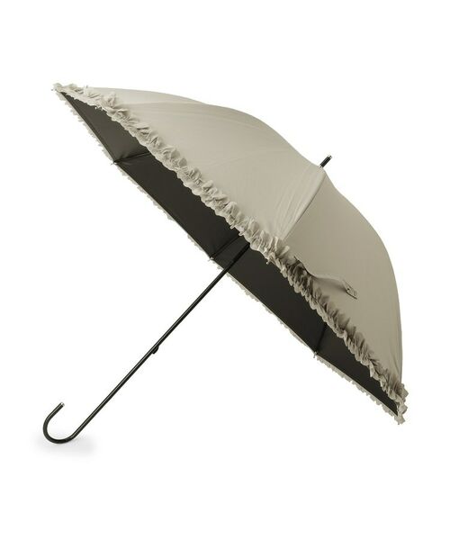 SHOO・LA・RUE / シューラルー 傘 | 【晴雨兼用】ヒートカットフリル長傘【because】（グレー(012)）