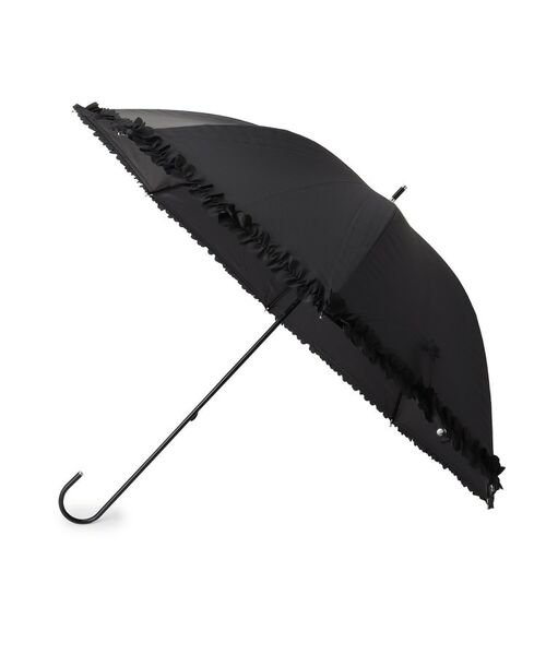 SHOO・LA・RUE / シューラルー 傘 | 【晴雨兼用】ヒートカットフリル長傘【because】（ブラック(019)）