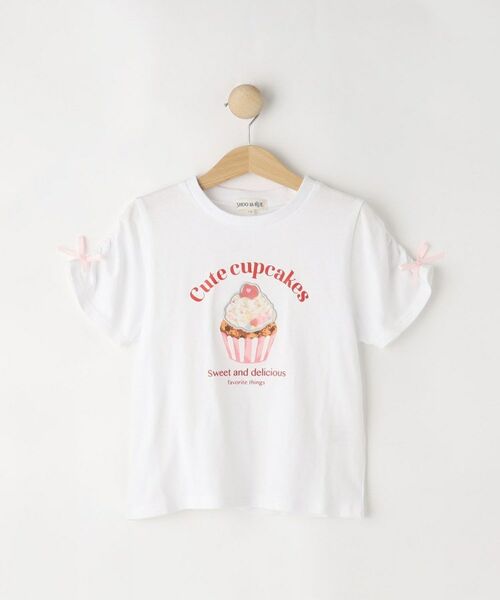 SHOO・LA・RUE / シューラルー Tシャツ | 【100-150cm】カップケージフレークTシャツ（ホワイト(001)）