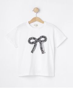 SHOO・LA・RUE / シューラルー Tシャツ | 【100-150cm】ギンガムリボンTシャツ