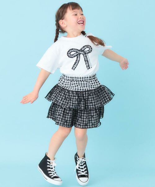 SHOO・LA・RUE / シューラルー Tシャツ | 【100-150cm】ギンガムリボンTシャツ | 詳細11