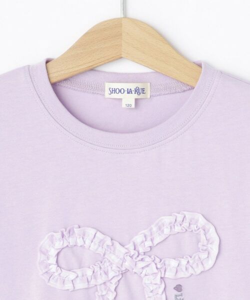 SHOO・LA・RUE / シューラルー Tシャツ | 【100-150cm】ギンガムリボンTシャツ | 詳細3