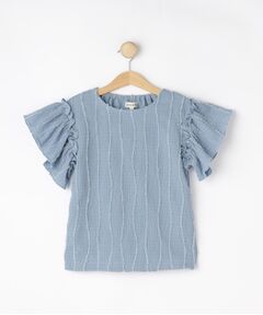 SHOO・LA・RUE / シューラルー カットソー | 【100-150cm】フリンジジャカードフリルカットソー