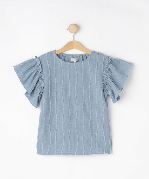 SHOO・LA・RUE / シューラルー カットソー | 【100-150cm】フリンジジャカードフリルカットソー | 詳細1