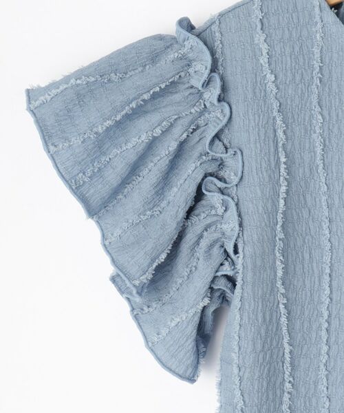 SHOO・LA・RUE / シューラルー カットソー | 【100-150cm】フリンジジャカードフリルカットソー | 詳細4