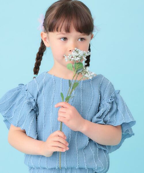 SHOO・LA・RUE / シューラルー カットソー | 【100-150cm】フリンジジャカードフリルカットソー | 詳細8