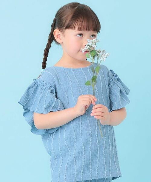 SHOO・LA・RUE / シューラルー カットソー | 【100-150cm】フリンジジャカードフリルカットソー | 詳細9