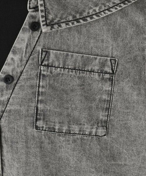 SHOO・LA・RUE / シューラルー カットソー | 【120-150cm】肩あきデニムドッキングシャツ | 詳細5